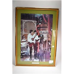 Vintage framed print for the Elvis movie "Happy Girls" circa 1964 purportedly from guest rooms from 