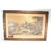 Image 1 : Antique framed pencil drawing after Deer in Woburn Park originally by artist Sir Edwin Landser. R.A.