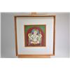 Image 1 : Four framed pictures including batik original and as large framed fantasy airship "The Last Voyage"