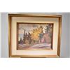 Image 1 : Framed acrylic on massonite painting titled on verso "Rocks & Trees, North-western Ontario" by artis