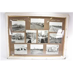 Framed collage of black and white photos labelled "North-western Utilities Ltd, Edmonton, Alberta" i