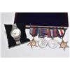Image 1 : Four WWII medals including Canadian Volunteer Services medal, The France and Germany Star and the
