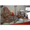 Image 1 : Selection of folk art including windmills, bird cage, doll's rocker, boat etc. plus and antique wood