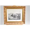 Image 1 : Two gilt framed black and white prints of Jean-Francois Millet paintings including The Gleaners and 