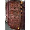 Image 1 : 100% handmade Iranian Hamadan area carpet with overall geometric design, and highlights of reds, tau