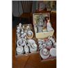 Image 1 : Selection of dolly items including tea services and dishes, plus a converted Starch trunk filled wit