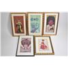 Image 1 : Eight pieces of framed artwork including batik originals etc.