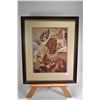 Image 2 : Eight pieces of framed artwork including batik originals etc.