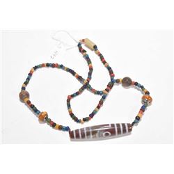 Sino-Tibetan "Eyes of Heaven" Dzi bead blessing necklace