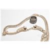 Image 1 : Silver "Dual Dragon" white metal necklace and an archer ring