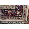 Image 2 : Vintage wool area rug with large center medallion and multiple borders, overall floral design on cre