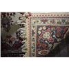 Image 3 : Vintage wool area rug with large center medallion and multiple borders, overall floral design on cre