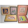 Image 1 : Seven framed artworks including batik originals etc.