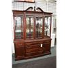 Image 1 : Large antique style chest on chest breakfront cabinet with illuminated display section made by Stanl