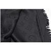 Image 2 : Louis Vuitton black monogrammed silk wool scarf, note missing original labelling