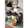 Image 1 : Selection of vintage hats and retail hat boxes plus vintage purses, handkerchiefs, muffs etc.