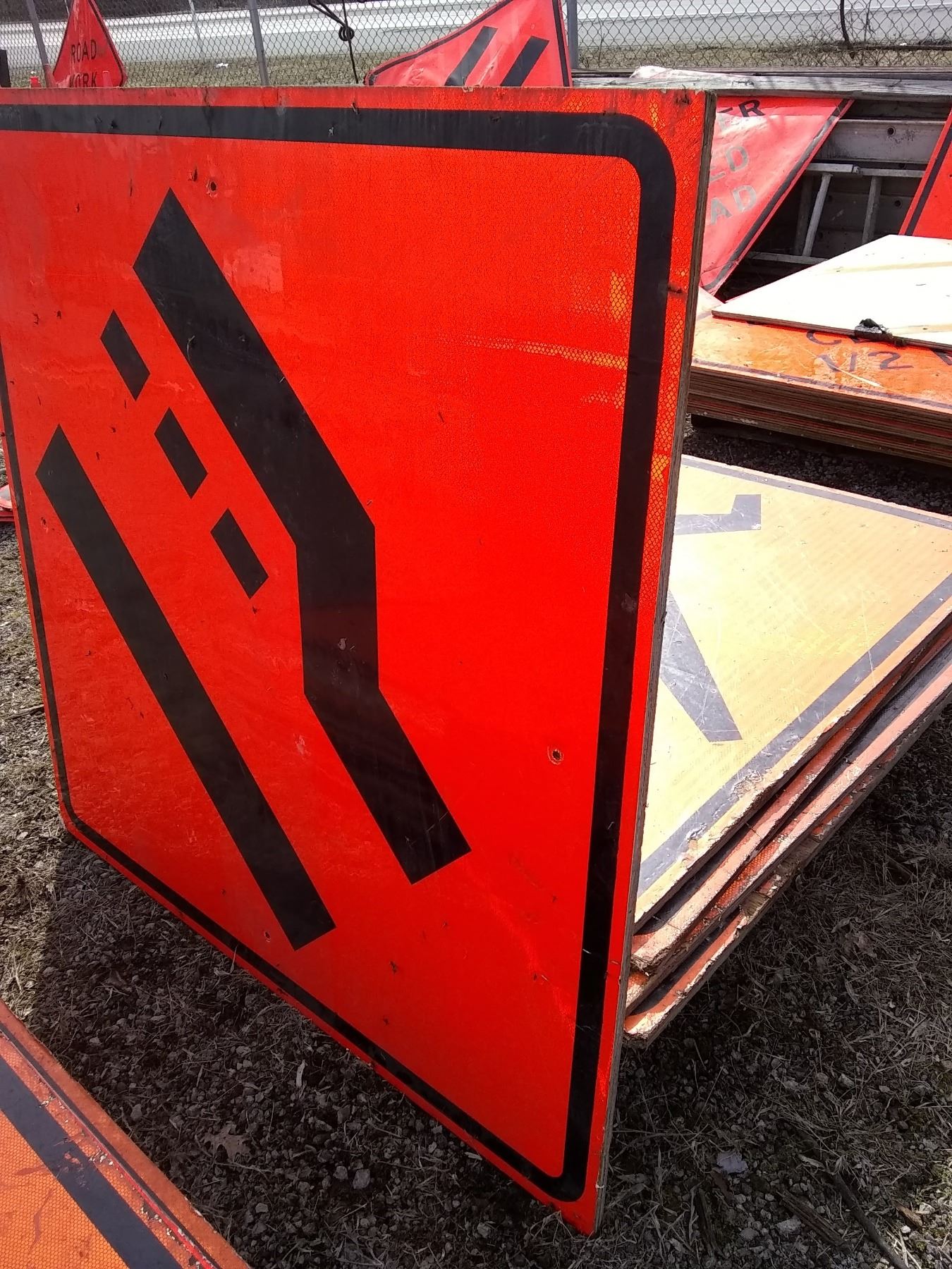 48 x 48 Wood Traffic Control Signs Asst