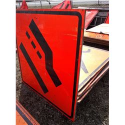 48 x 48 Wood Traffic Control Signs Asst