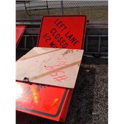 48 x 48 Wood Traffic Control Signs Asst