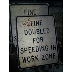 60 x 48 Large White  Traffic Control  Signs X 4