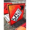 Image 3 : Lrg Wood Traffic Control Sign Asst x8
