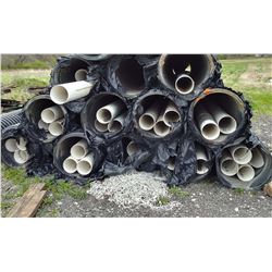 WHITE PVC DRAIN PIPE APPROX 20FT X    "  PLAIN ENDS / OVER $125.00 NEW