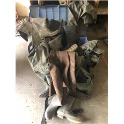 LARGE LOT OF WADERS / HIP BOOTS MANY PAIR