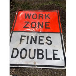 Large Retangle Work Zone Signs