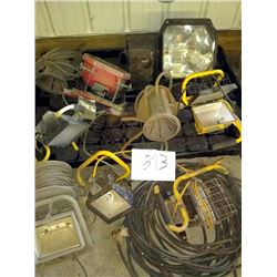 LOT OF PORTABLE INDUSTRIAL/SHOP LIGHTS