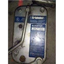 GRIPHOIST BLOCKSTOP BS 20 301 3000 CAPACITY/ NEW APPROX 1000.00 EACH PER SELLER