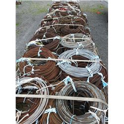 20 PALLETS OF ASST CABLE ON DROP DECK TRAILER