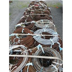 20 PALLETS OF ASST CABLE ON DROP DECK TRAILER