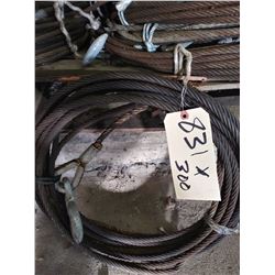 25 FT X 3/8 IN CABLE W/ HOOKS