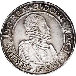 Hungary. Rudolph II Taler 1592-KB, Kremnitz Mint, Bust right/Cro Rudolph II Taler 1592-KB,