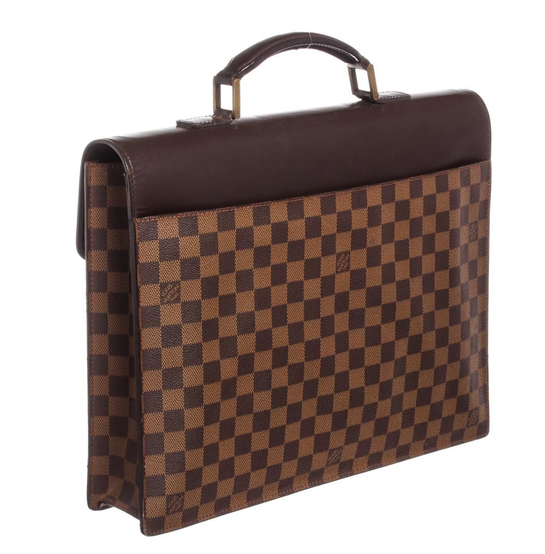 louis vuitton briefcase altona damier ebene pm brown
