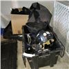 Image 1 : TOTE OF SPORT AND PAINTBALL HELMETS AND BAG OF MARTIAL ARTS GEAR