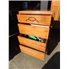 Image 2 : ANTIQUE WOODEN 4 DRAWER DRESSER