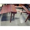 Image 2 : MAHOGANY FLIP OVER TABLE AND 2 LEAFS