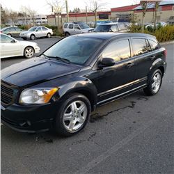 2007 DODGE CALIBER, 157,000KM REBUILT STATUS, BLACK 4 DOOR, AUTOMATIC, SUNROOF, ODOMETER REPLACED