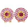 Image 1 : Natural RUBY CITRINE AMETHYST TOURMALINE Earrings