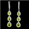 Image 1 : Natural Untreated Pear Green Peridot Earrings