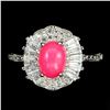 Image 1 : Natural Unheated Oval Pink Fire Opal Ring