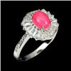 Image 2 : Natural Unheated Oval Pink Fire Opal Ring