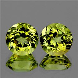 Natural Green Gold Lemon Quartz Pair 12.00 MM - VVS