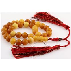 Natural Amber Islamic Prayer 33 Beads Tasbih