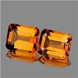 NATURAL GOLDEN ORANGE CITRINE PAIR - FL