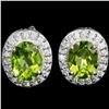 Image 1 : NATURAL AAA GREEN PERIDOT Earings