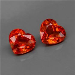 Natural Mandarin Orange Spessartite Garnet Pair