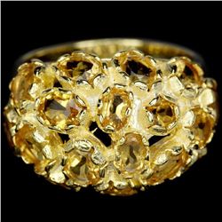 NATURAL AAA ORANGISH YELLOW CITRINE Ring