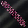 Image 1 : Natural Oval  Ruby 78 Carats Bracelet